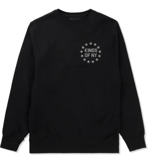 Kings Of NY Classic Stars Logo Chest Mens Crewneck Sweatshirt