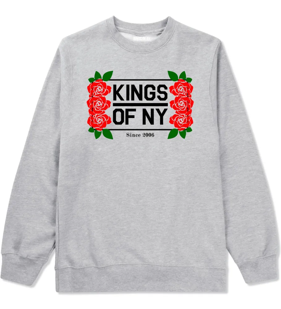 Kings Of NY Rose Vine Logo Mens Crewneck Sweatshirt