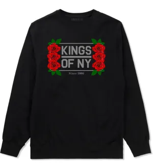 Kings Of NY Rose Vine Logo Mens Crewneck Sweatshirt