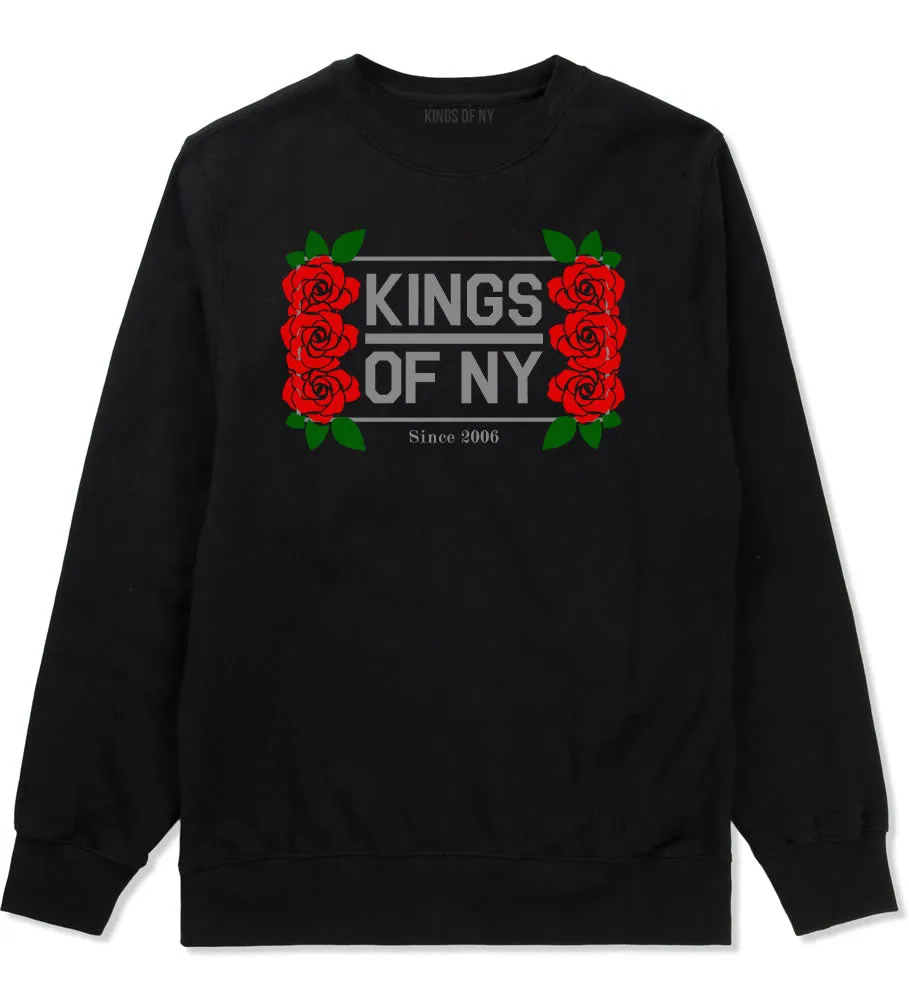 Kings Of NY Rose Vine Logo Mens Crewneck Sweatshirt