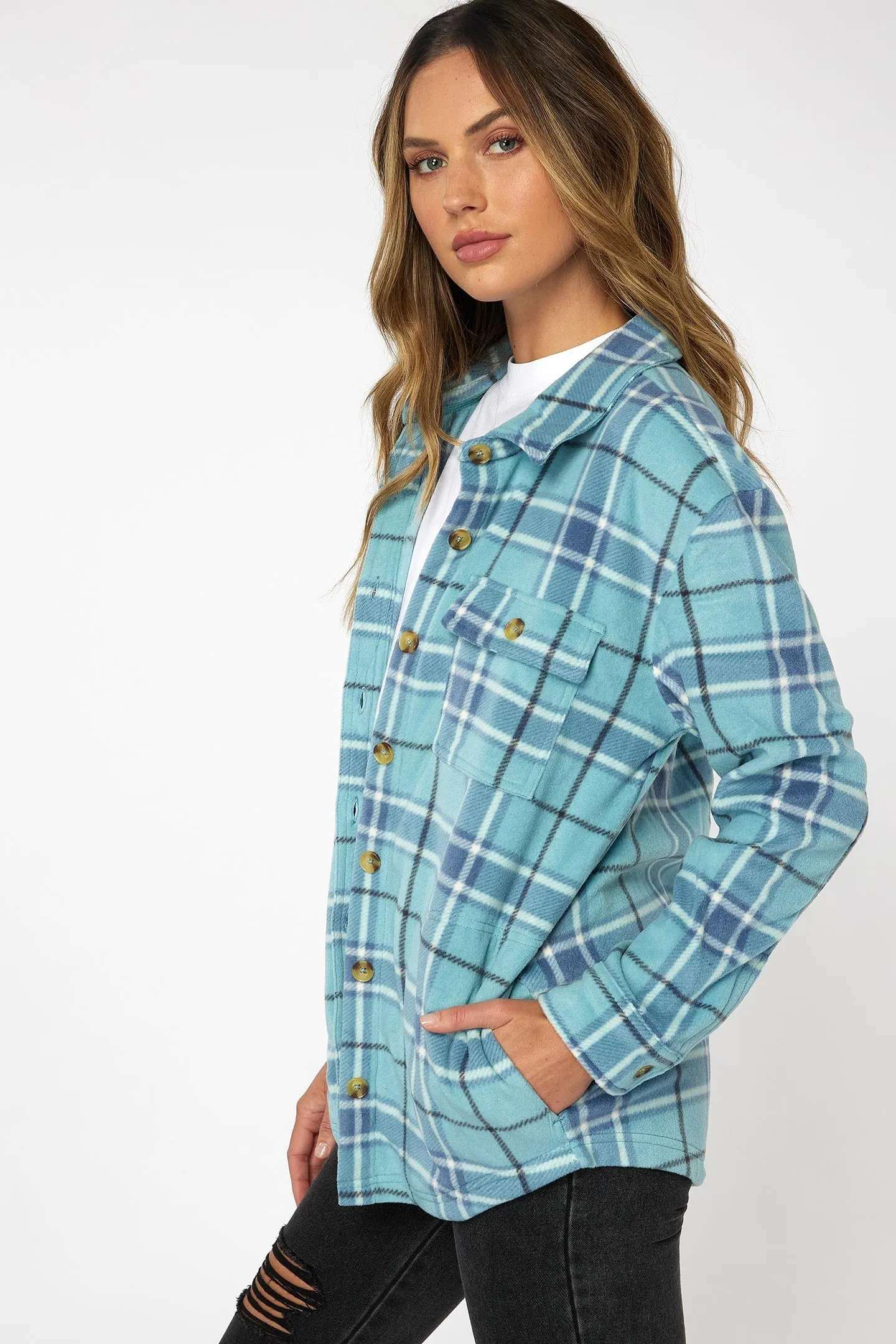 LADIES COLLINS SUPERFLEECE FLANNEL TOP