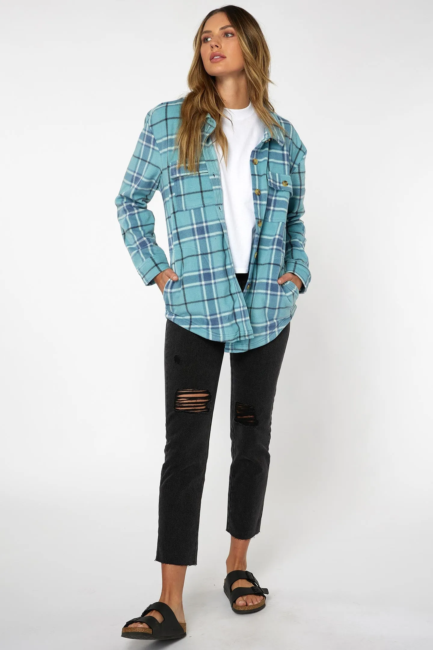 LADIES COLLINS SUPERFLEECE FLANNEL TOP