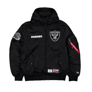 Las Vegas Raiders Black Bomber Jacket New Era X Alpha Industries