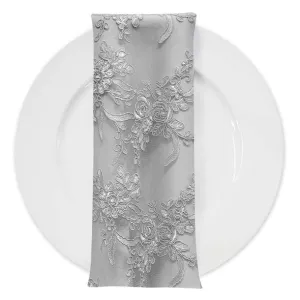 Laylani Lace (w/ Poly Lining) Table Napkin in White