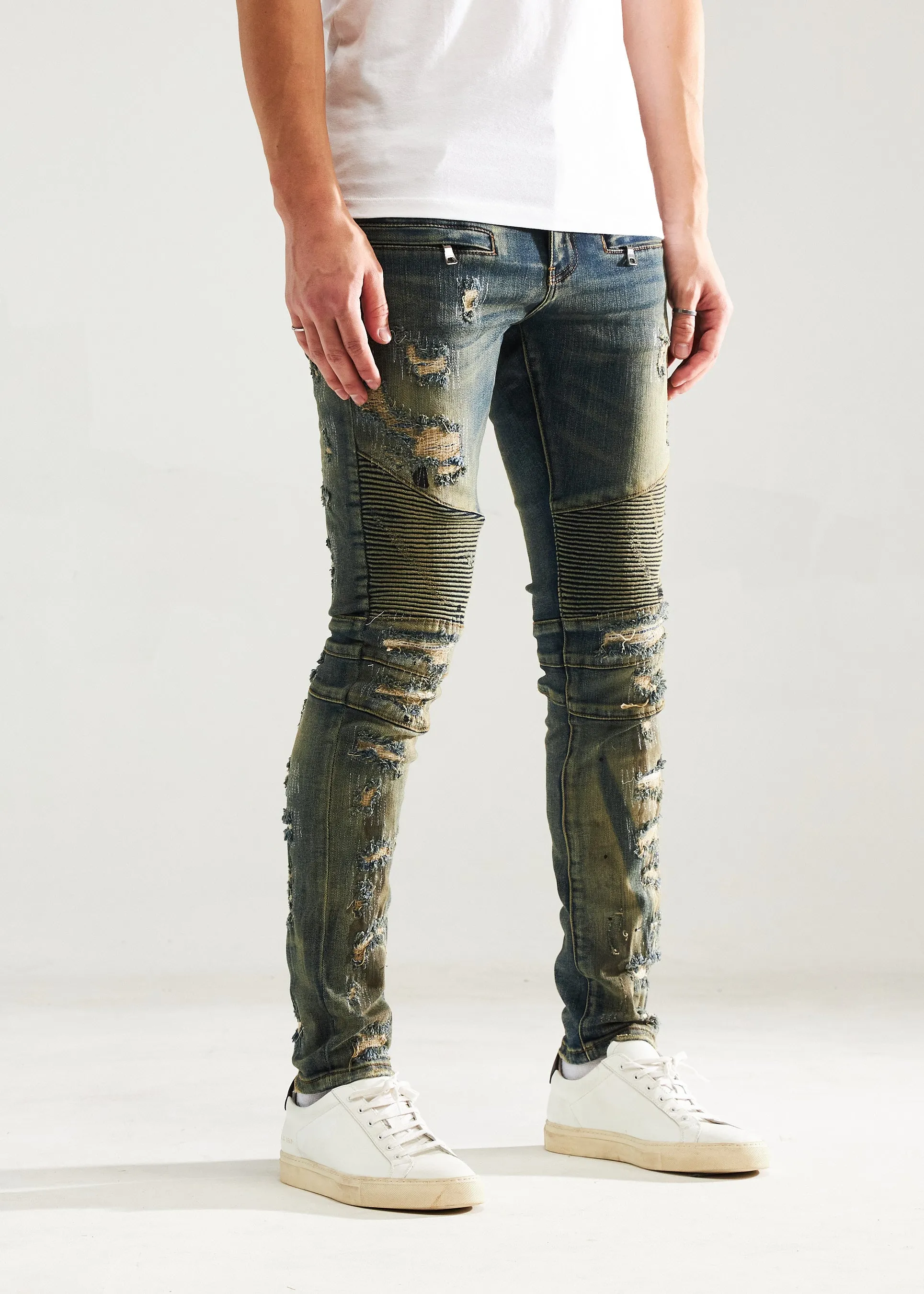 Lero Biker Denim (Deep Indigo)