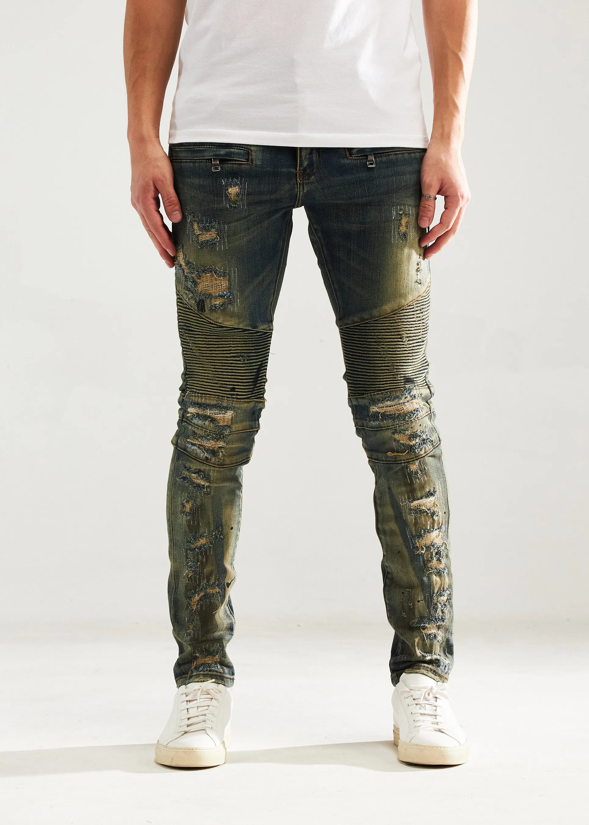 Lero Biker Denim (Deep Indigo)