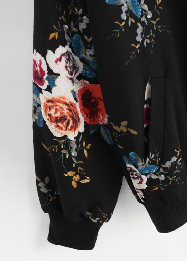 Lightweight Floral Bomber Jacket