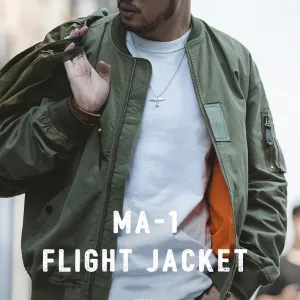 MA-1 Men’s Jackets Green Military Flight Bomber Tank Coat