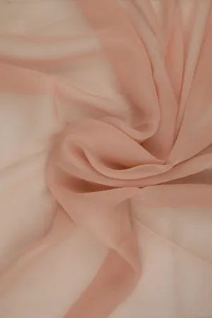 Mahogany Rose Silk Chiffon Fabric