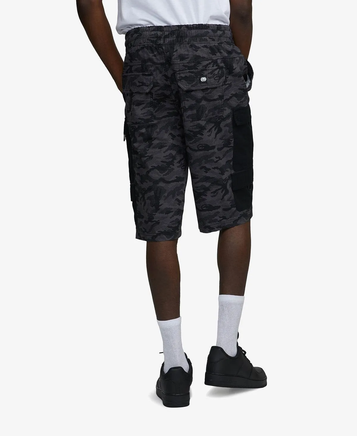 Men's contrast cargo shorts Ecko Unltd, black