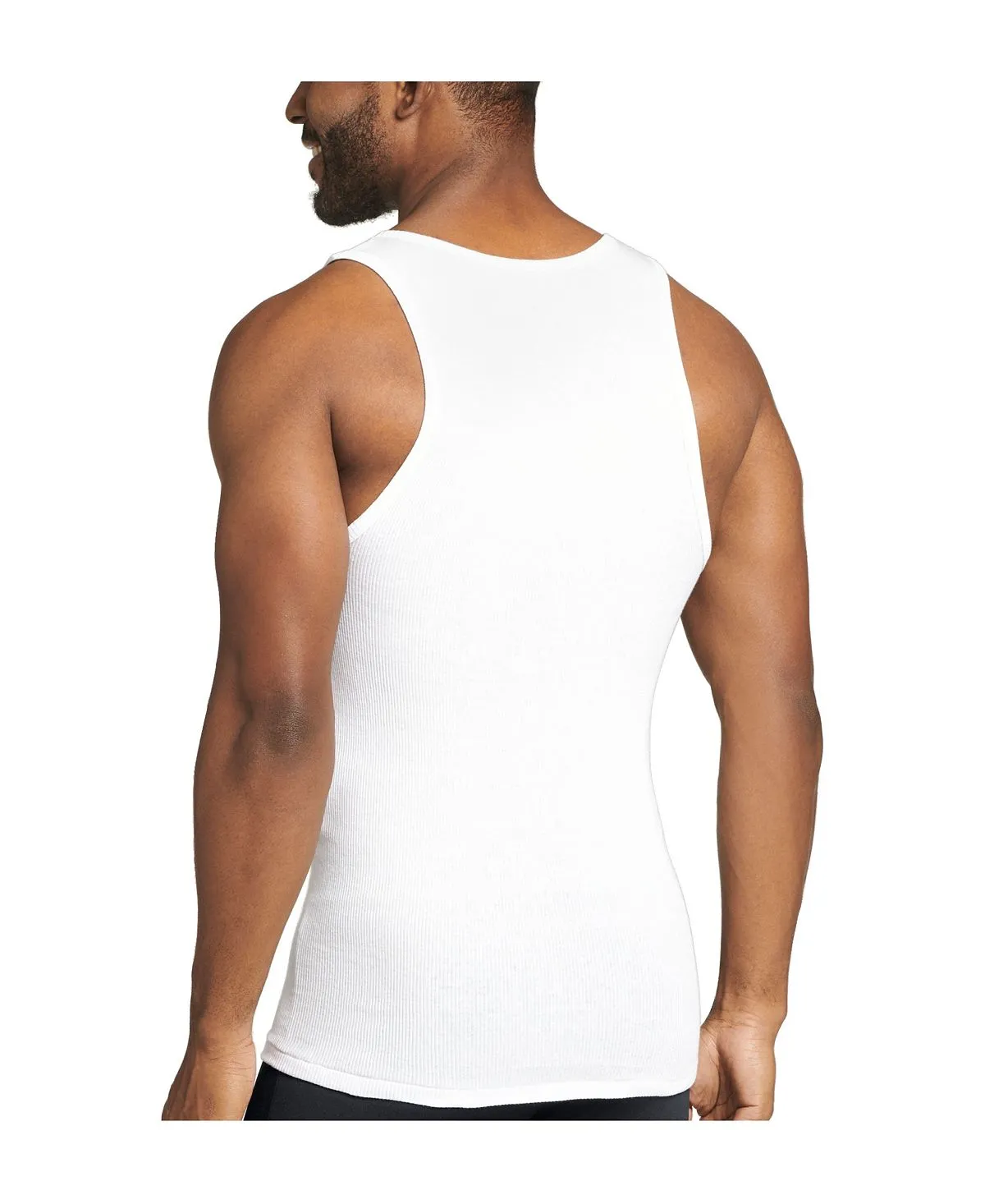 Men's Cotton Shirt Tank Top, Pack of 4 Jockey, white