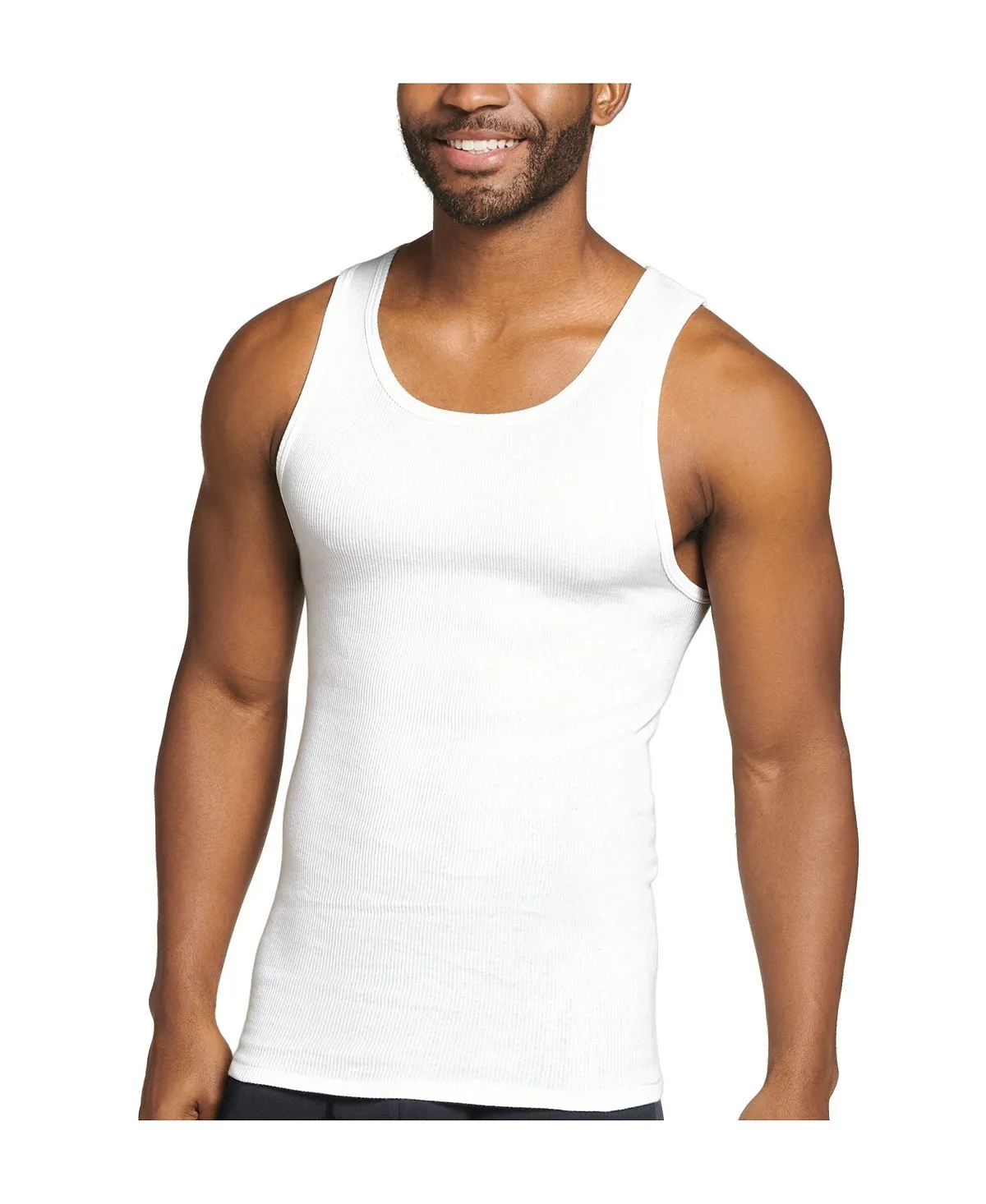 Men's Cotton Shirt Tank Top, Pack of 4 Jockey, white