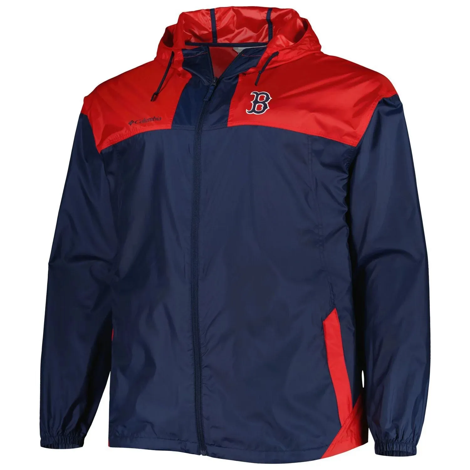 Men's Full Zip Windbreaker Columbia Navy Boston Red Sox Flash Forward Challenger Omni-Shade