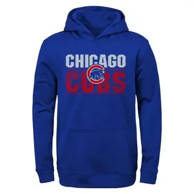 MLB Chicago Cubs Boys' Poly Hooded Sweatshirt - XS