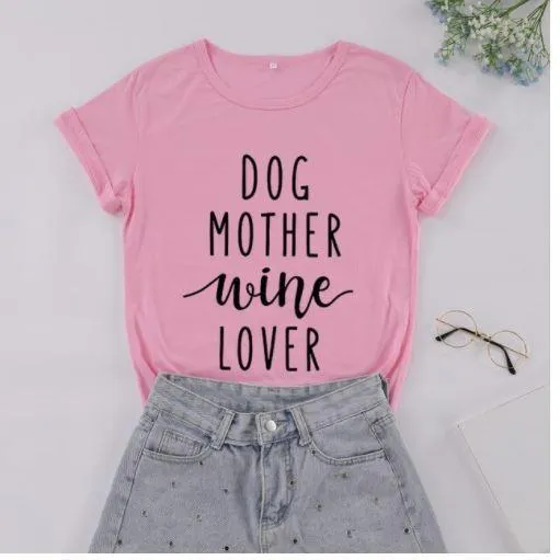 MomLife Dog Mother Wine Lover Women T Shirts  Free   Shipping Offers