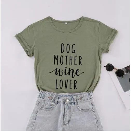 MomLife Dog Mother Wine Lover Women T Shirts  Free   Shipping Offers