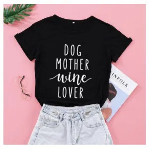 MomLife Dog Mother Wine Lover Women T Shirts  Free   Shipping Offers