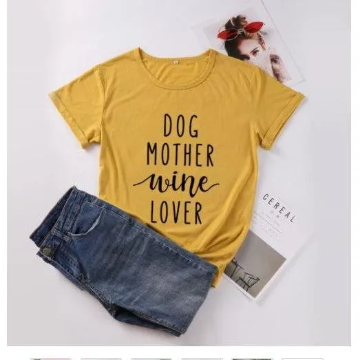 MomLife Dog Mother Wine Lover Women T Shirts  Free   Shipping Offers