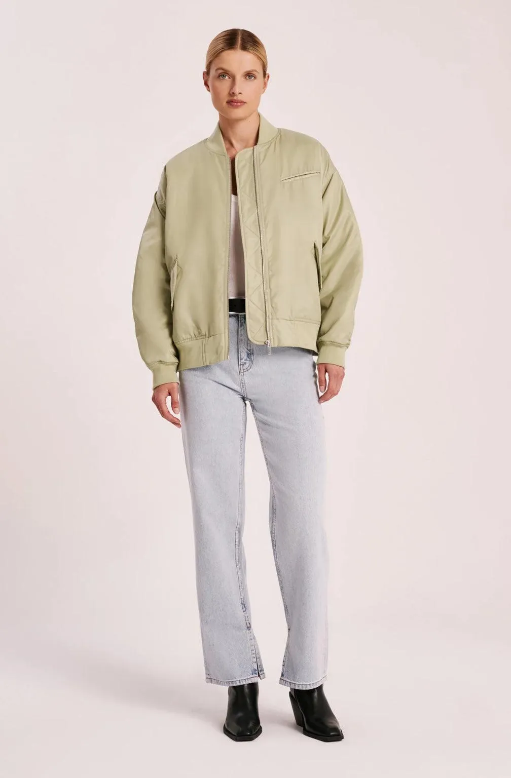 Nude Lucy Alcott Bomber in Bayleaf