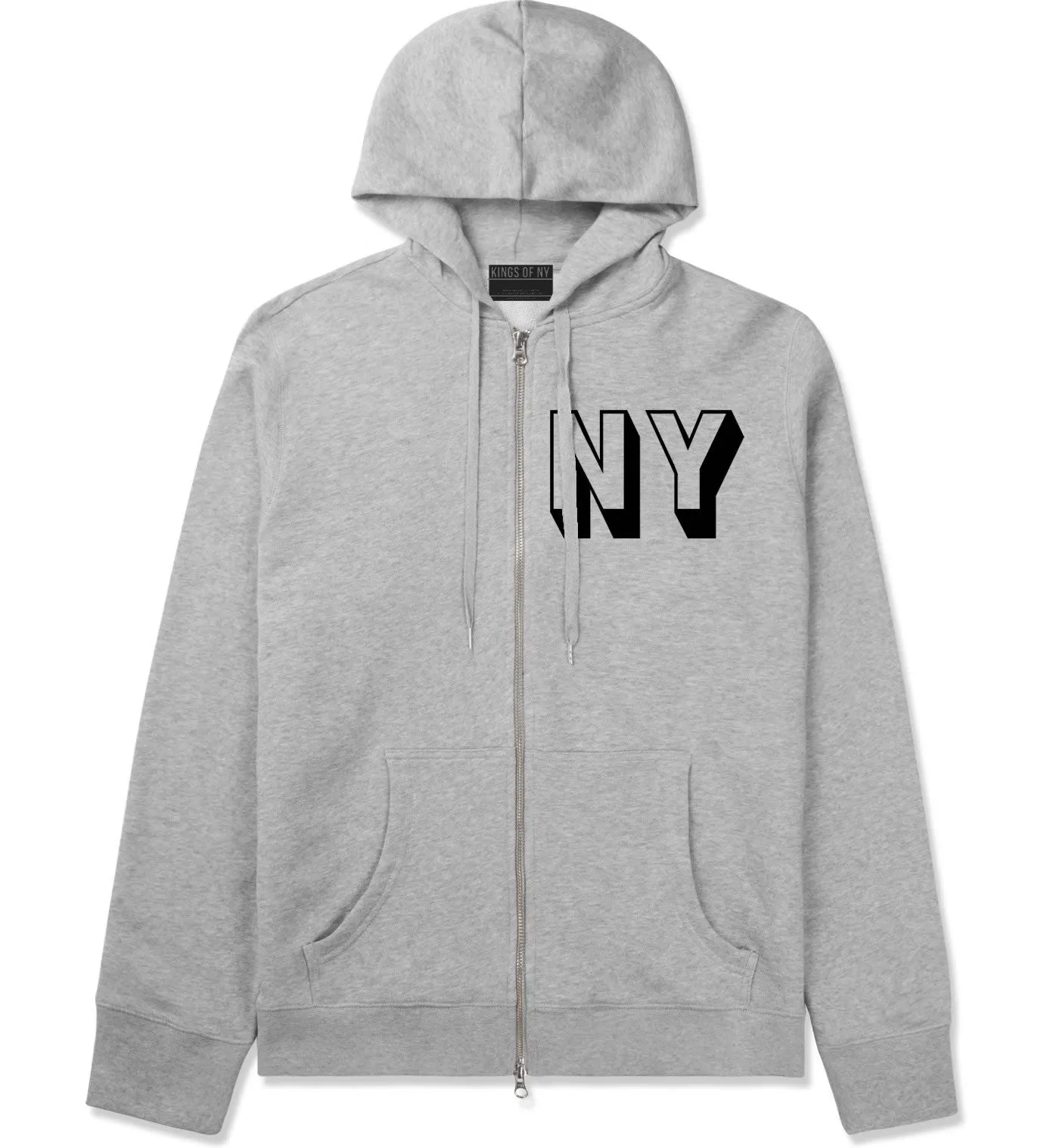 NY Block Letter New York Zip Up Hoodie