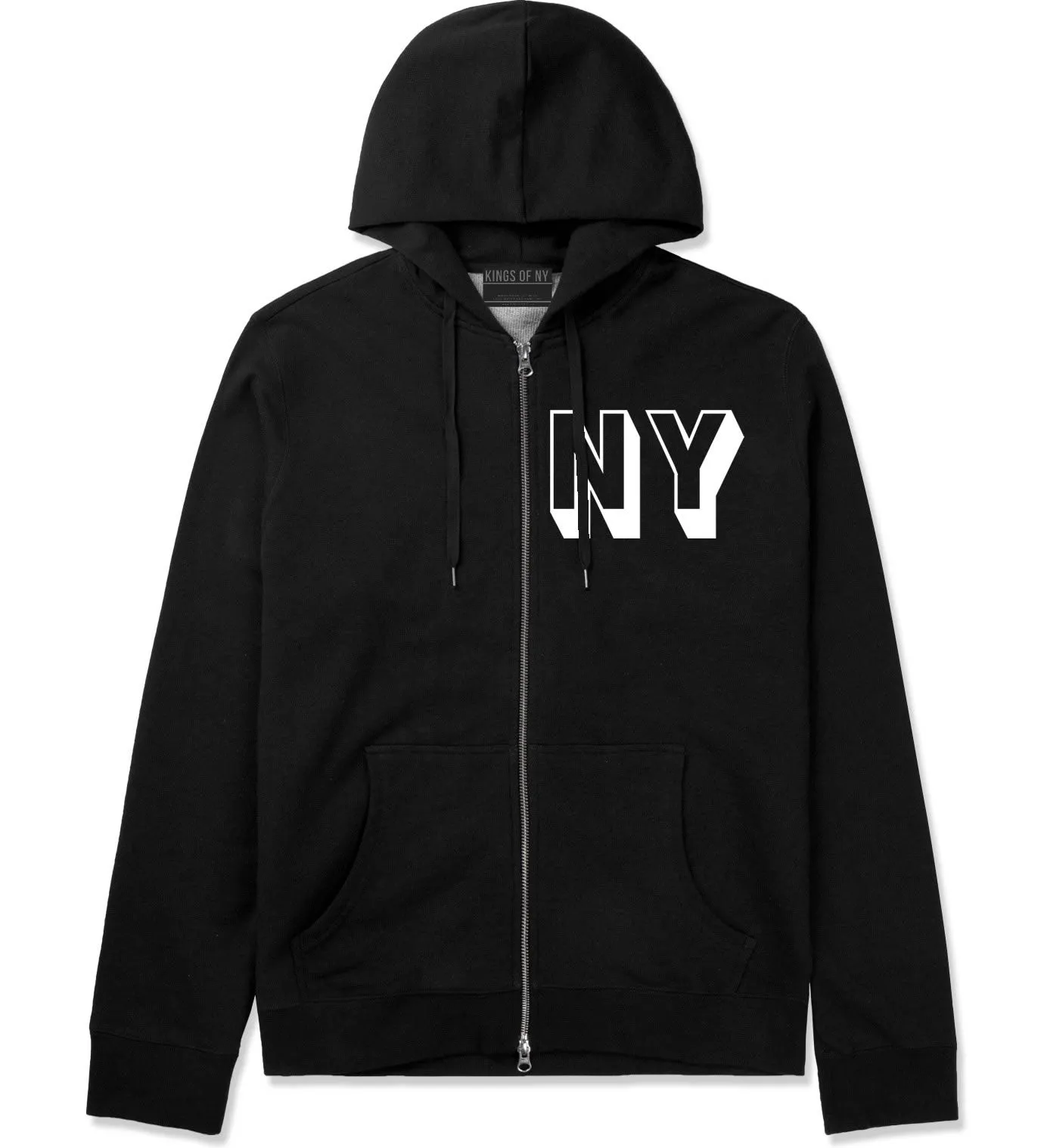 NY Block Letter New York Zip Up Hoodie