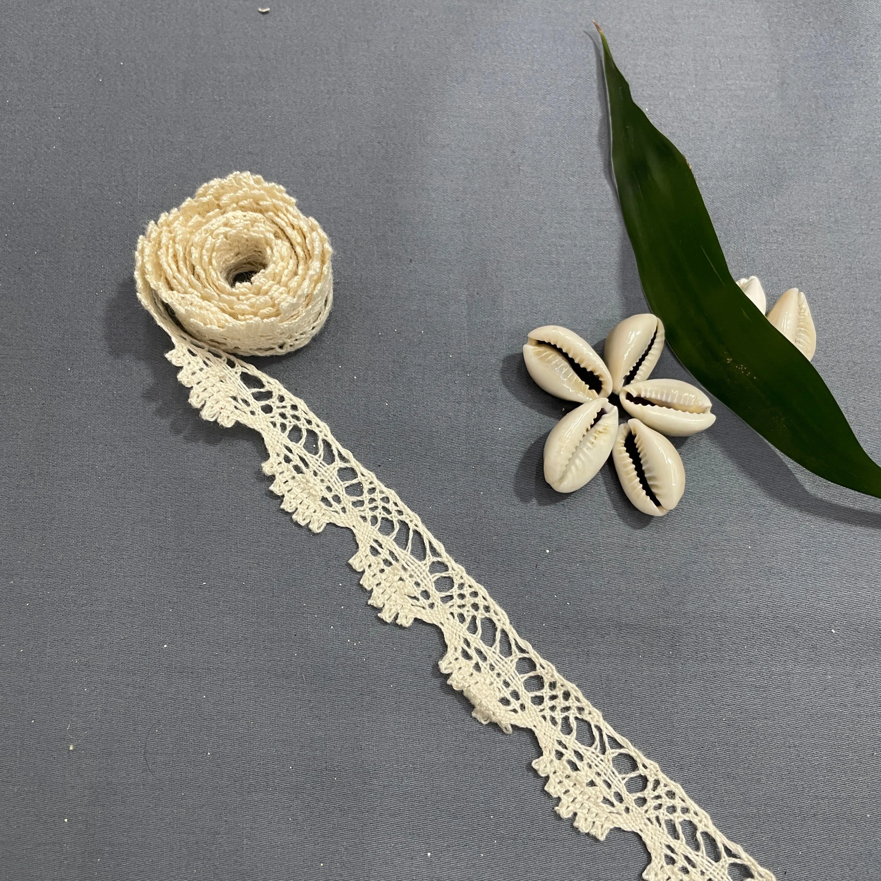 Off Cream Bouquet Dyeable Cotton Lace