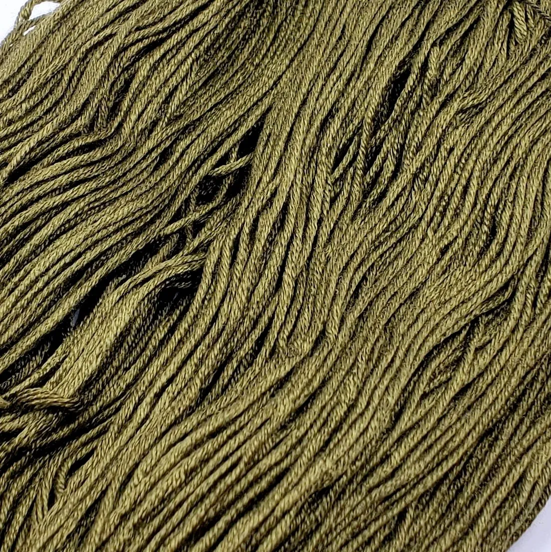 Olive - 8 yard skein - StitchySilk French Spun Silk - Limited Edition