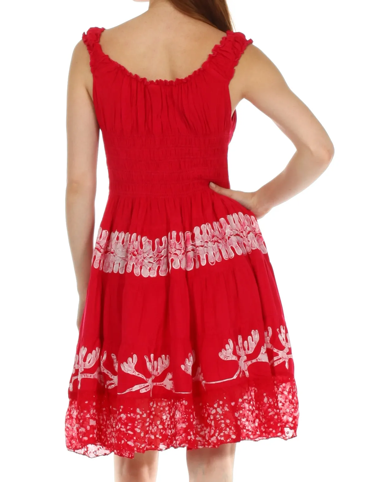 Olivia Gypsy Boho Peasant Batik Dress