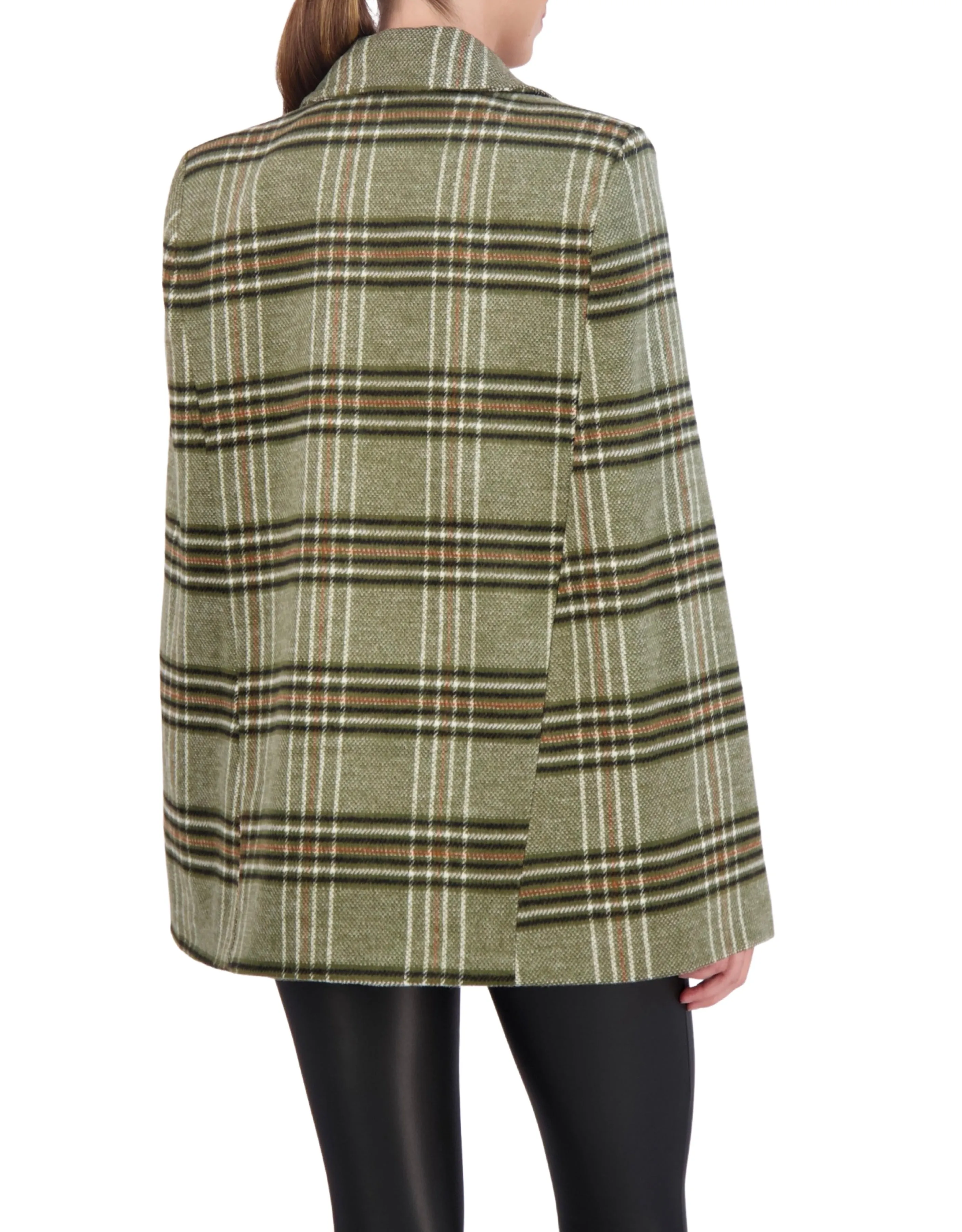 Ookie & Lala Vegan Cashmere Plaid Cape Jacket