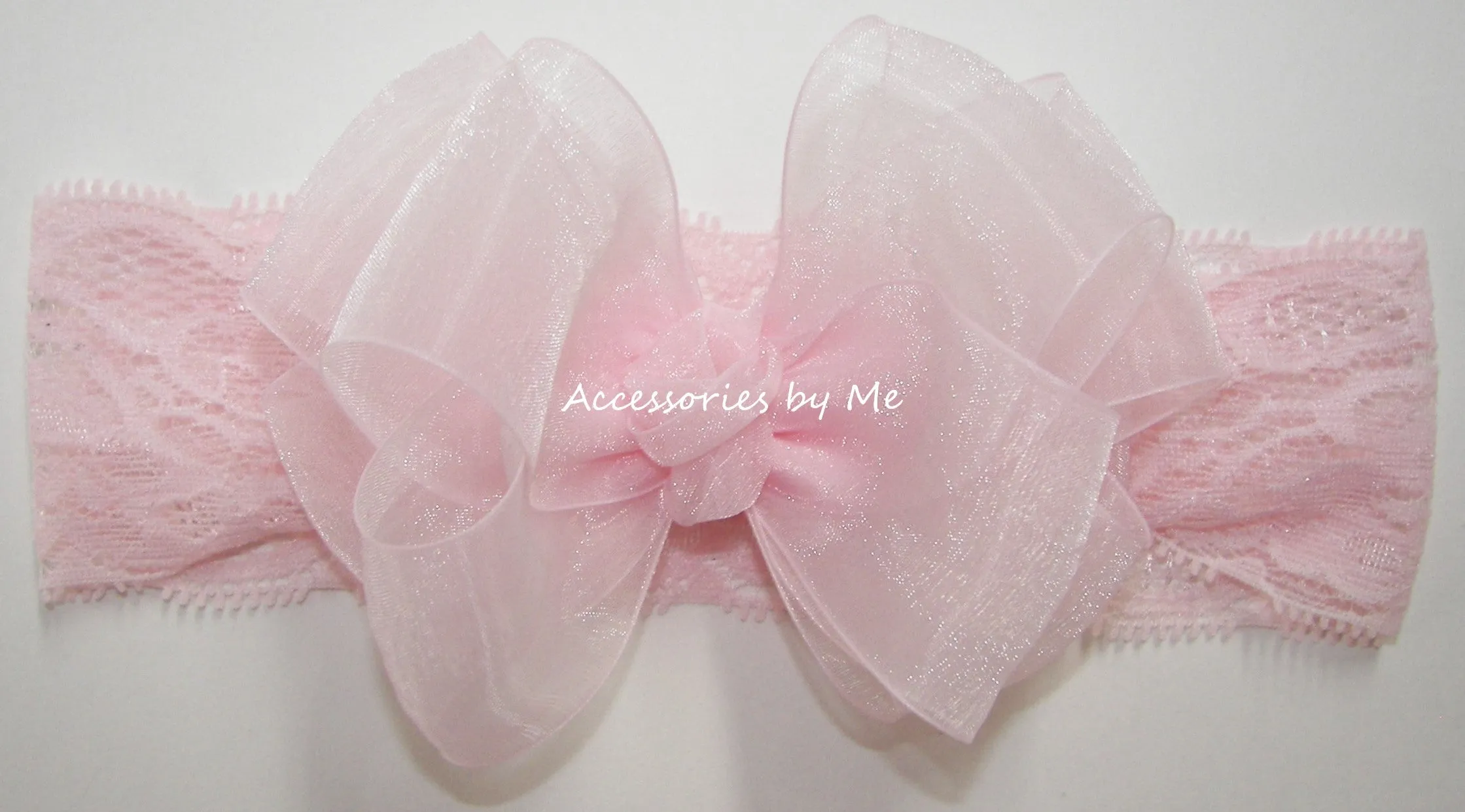 Organza Bow Wide Lace Headband