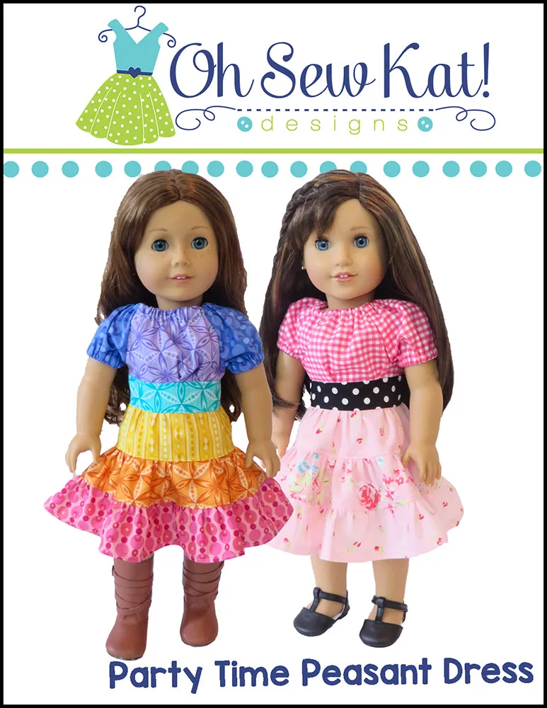 Party Time Dress 18 Inch Doll Sewing Pattern