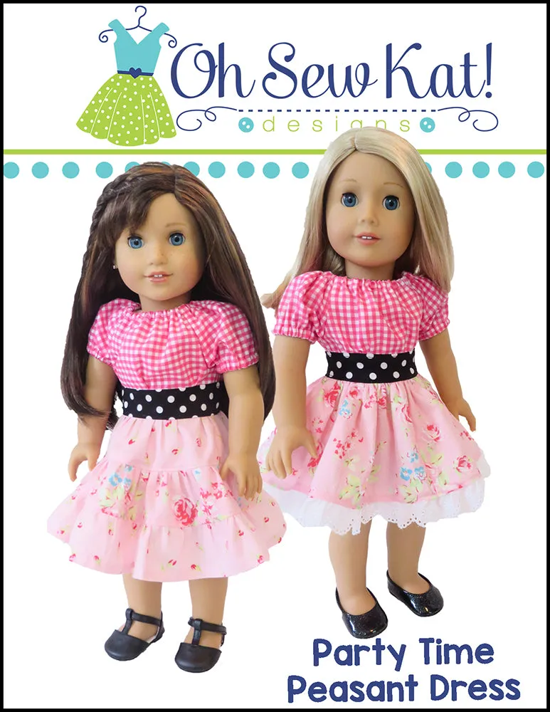 Party Time Dress 18 Inch Doll Sewing Pattern