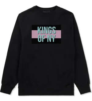 Pink And Blue Flag Logo Mens Crewneck Sweatshirt