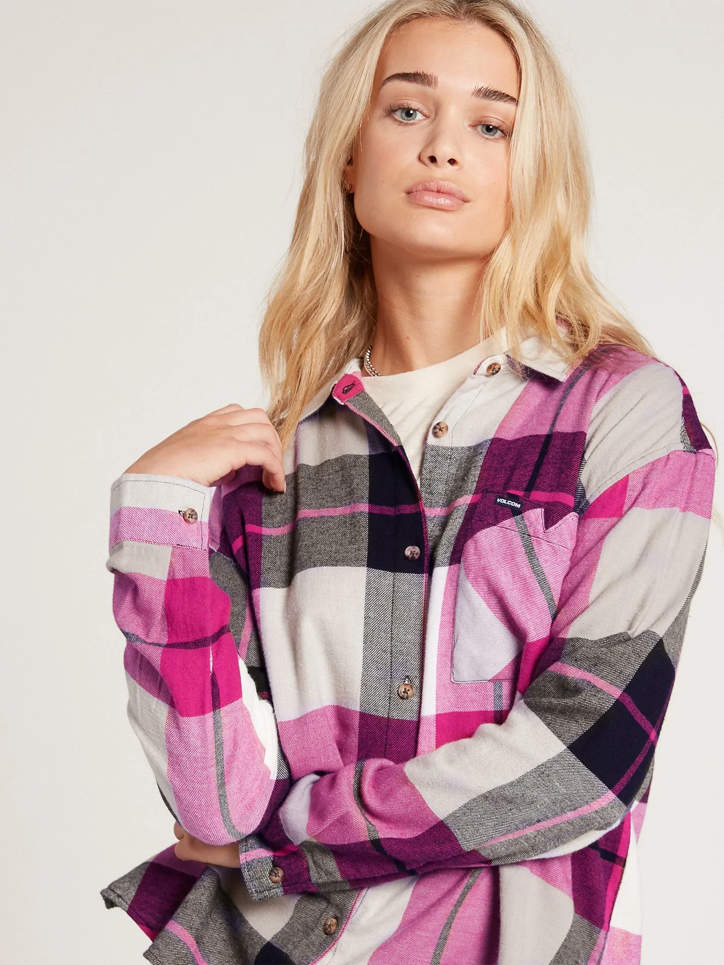 Plaid to Meet U Long Sleeve Flannel - Acai