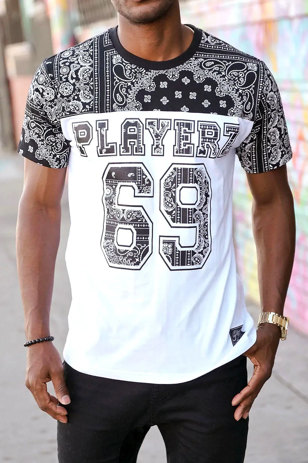 Playerz 69 Paisley Graphic T-Shirts