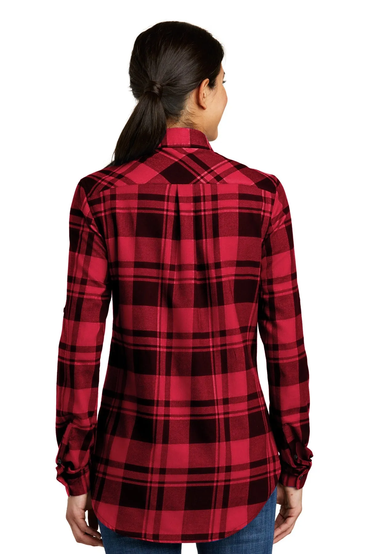 Port Authority® Ladies Plaid Flannel Tunic . LW668