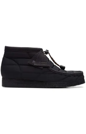 Quilted Black Wallabee Boots with Trekking Lace