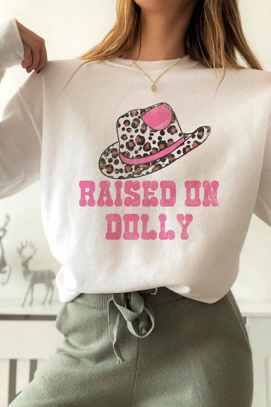 RAISED ON DOLLY GRAPHIC SWEATSHIRT PLUS SIZE