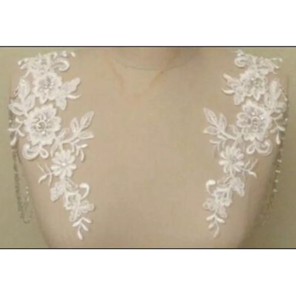 Removable Lace Wedding Dress Top Bridal Straps for Strapless Dress