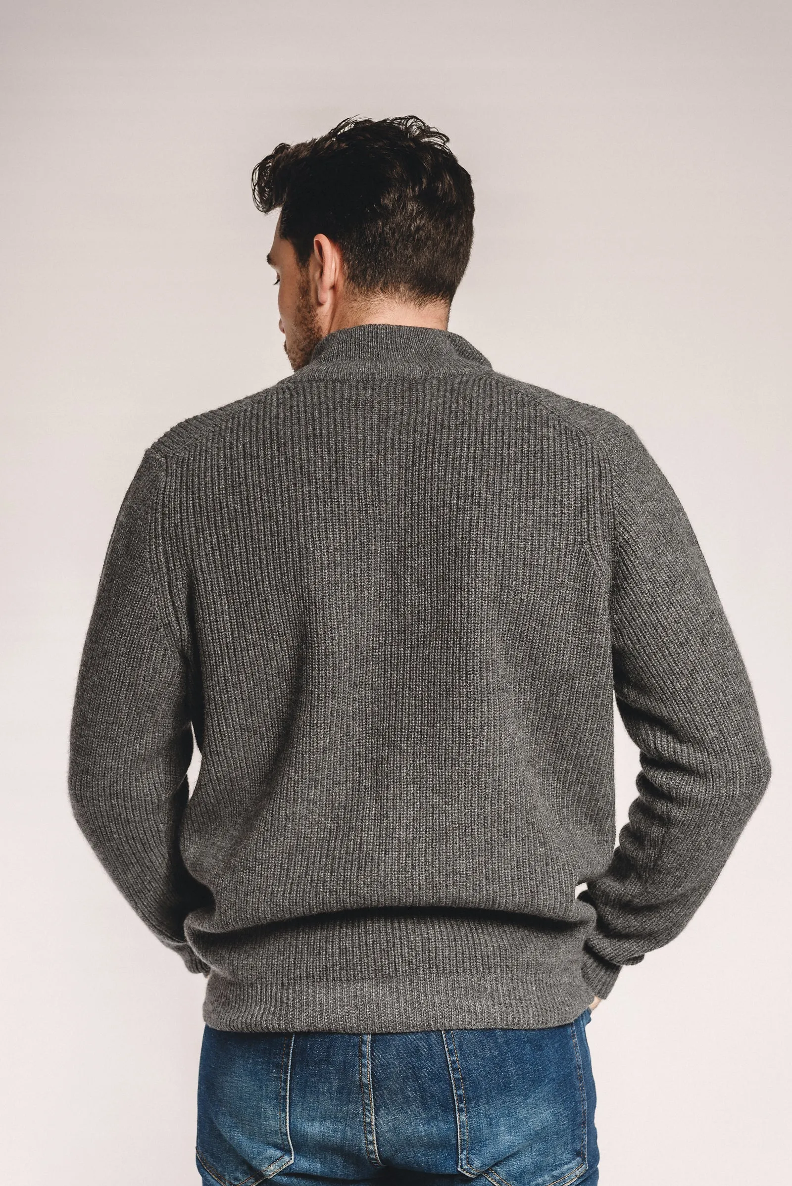 Ribbed Cashmere Bomber