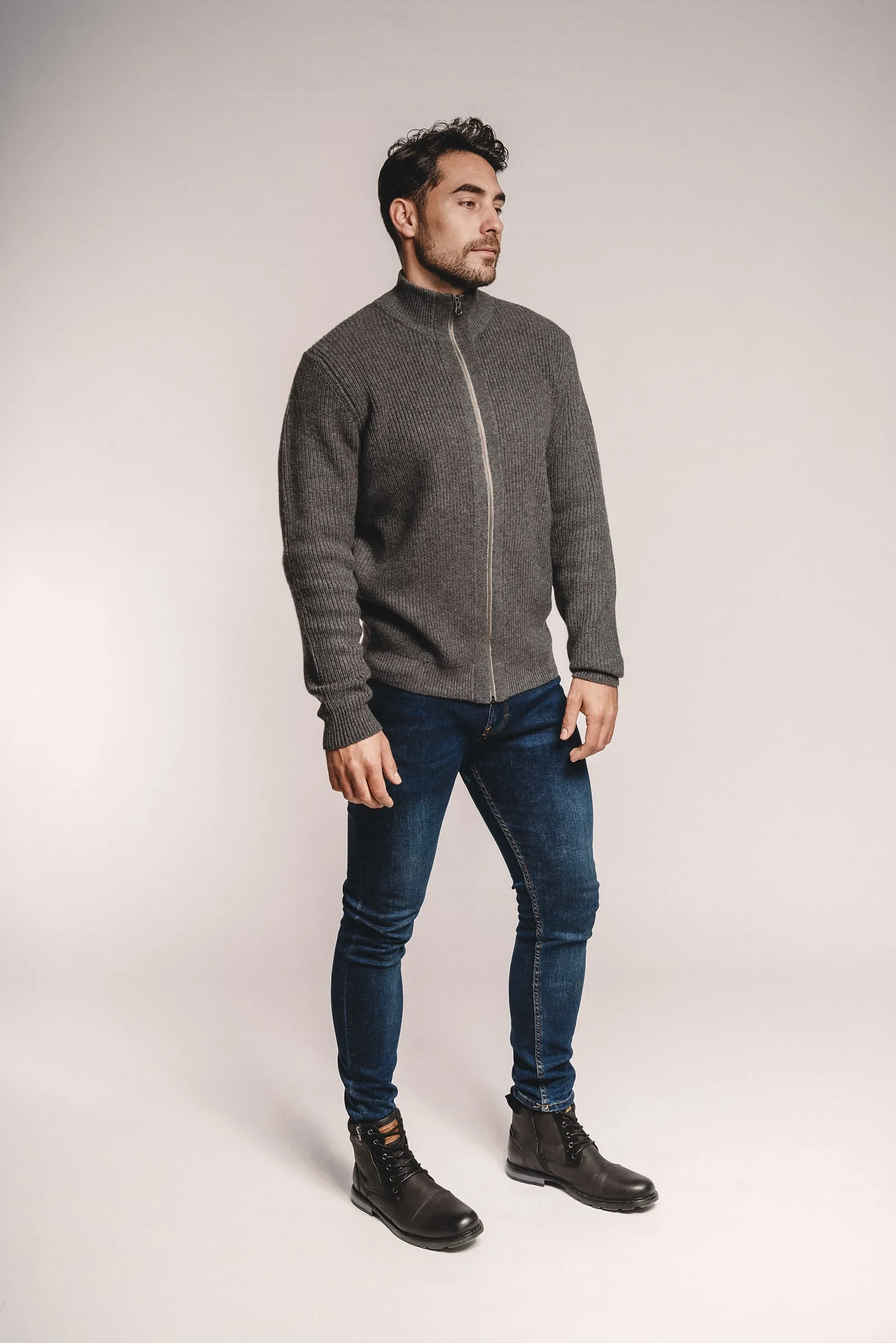 Ribbed Cashmere Bomber