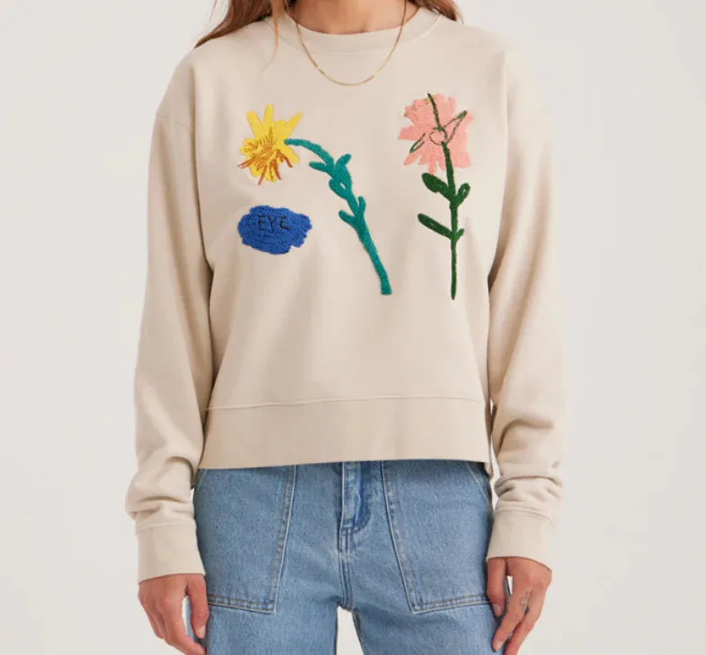 Roark Port Basquiat Crew Sweatshirt - STONE