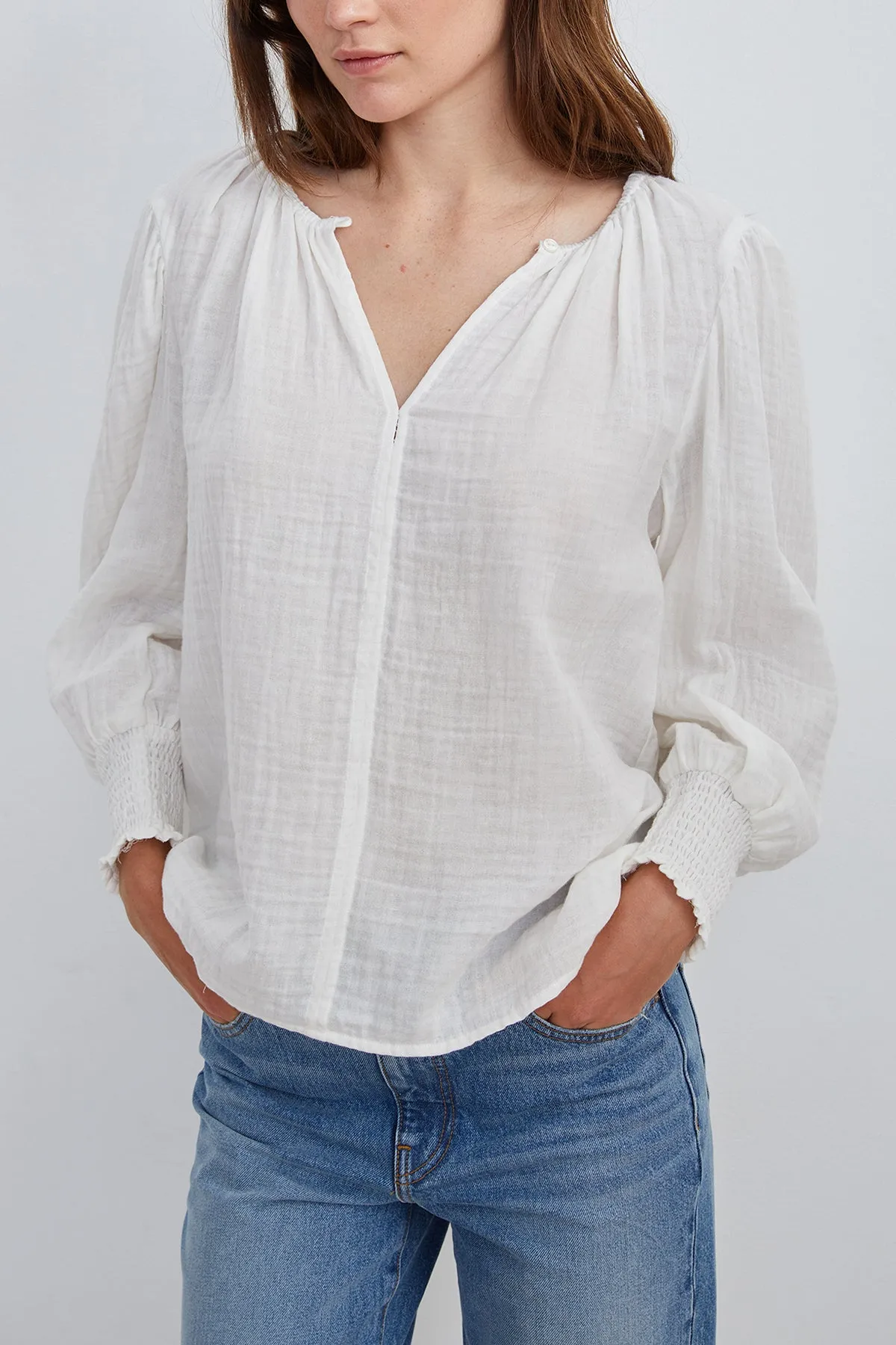 RYLEE COTTON GAUZE BLOUSE