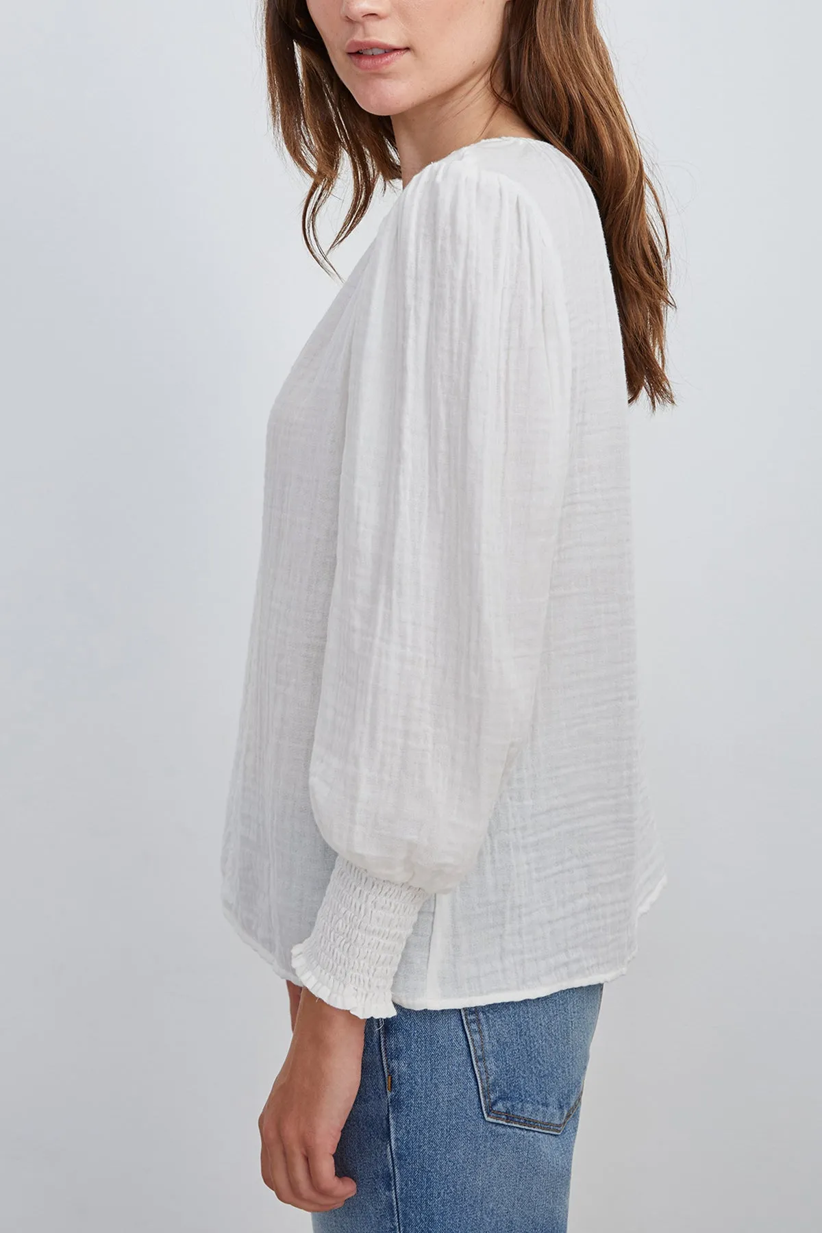 RYLEE COTTON GAUZE BLOUSE