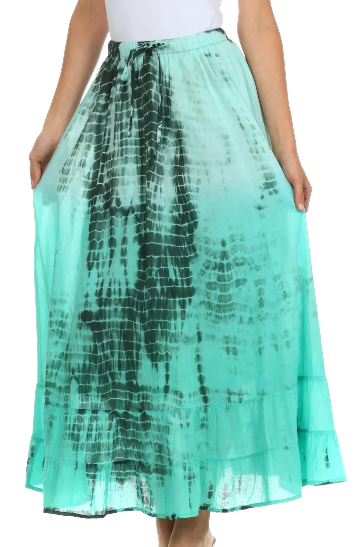 Sakkas Harmony Tie Dye Peasant Boho Skirt