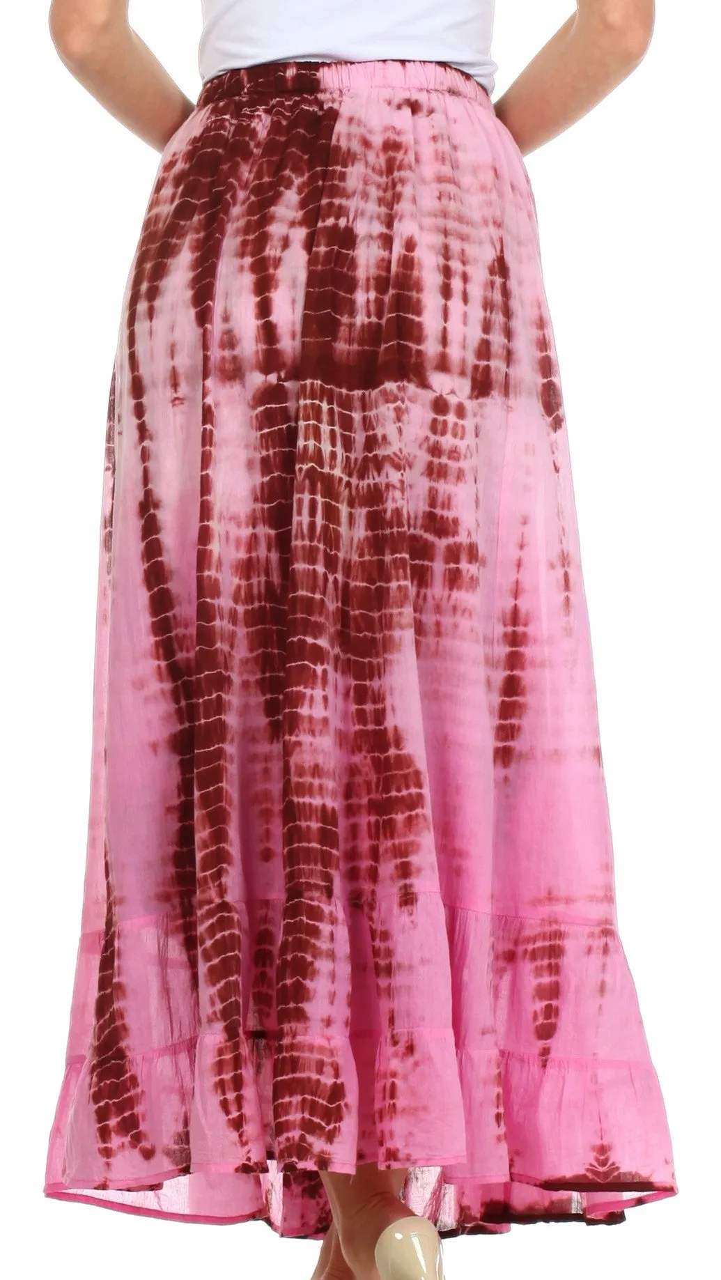 Sakkas Harmony Tie Dye Peasant Boho Skirt