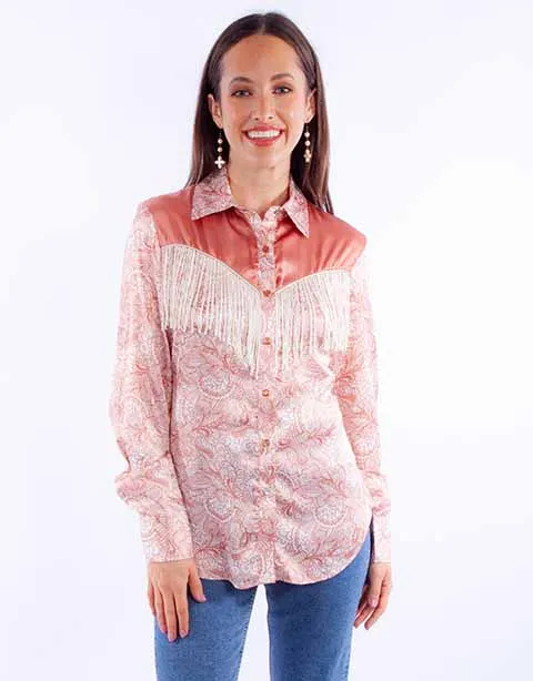 Scully Leathers Women's Vintage Peach Shirt