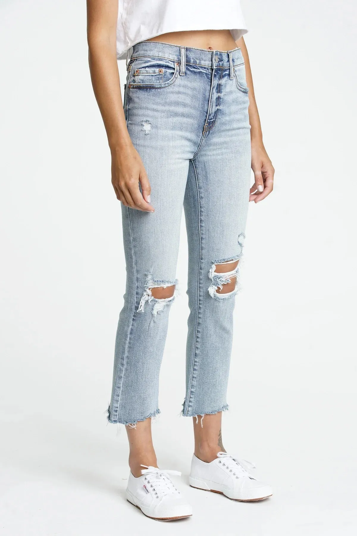 Shy Girl High Rise Crop Flare ~ Jewel