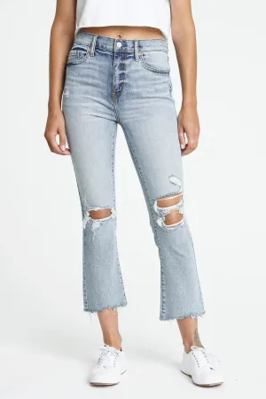 Shy Girl High Rise Crop Flare ~ Jewel