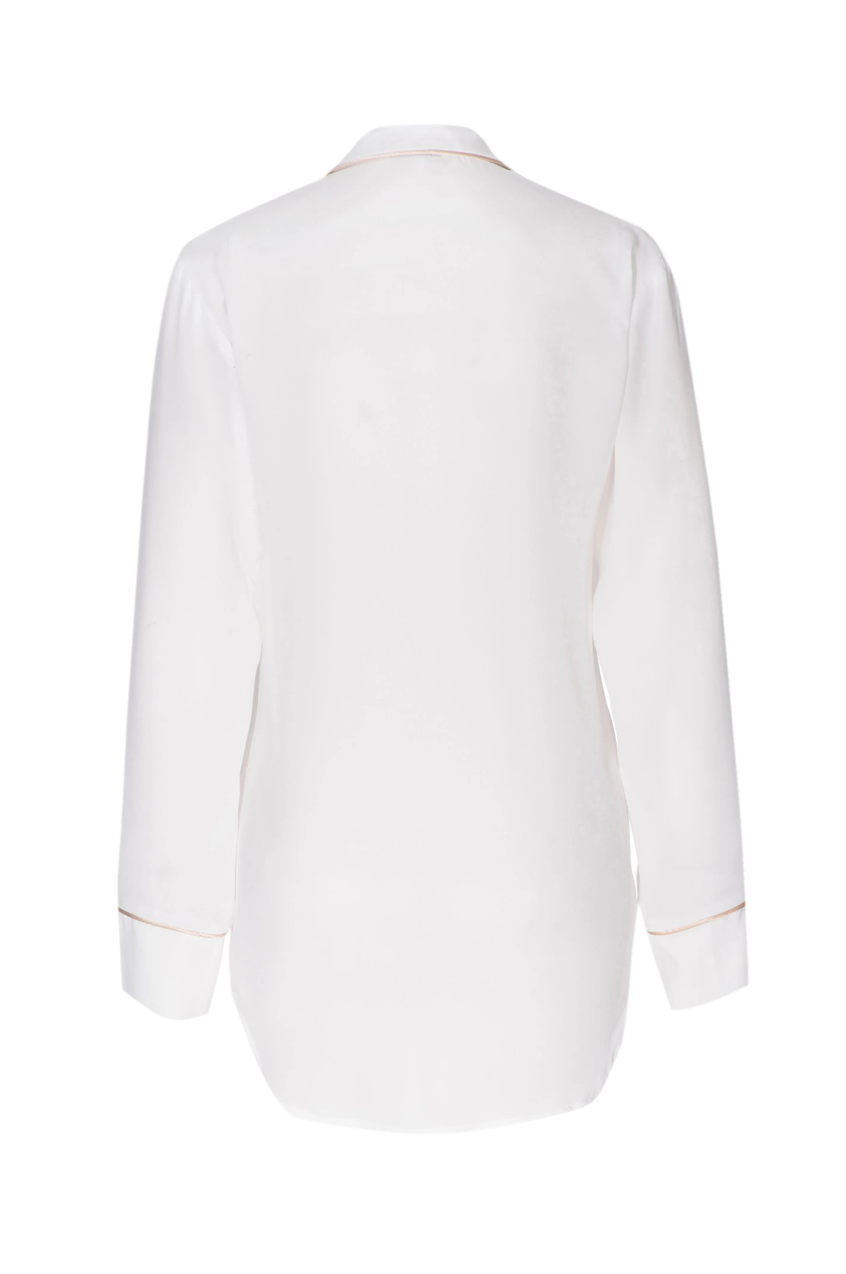 Silk Boyfriend Shirt: Ivory